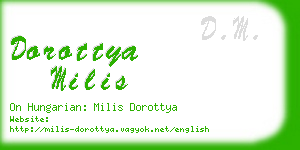 dorottya milis business card